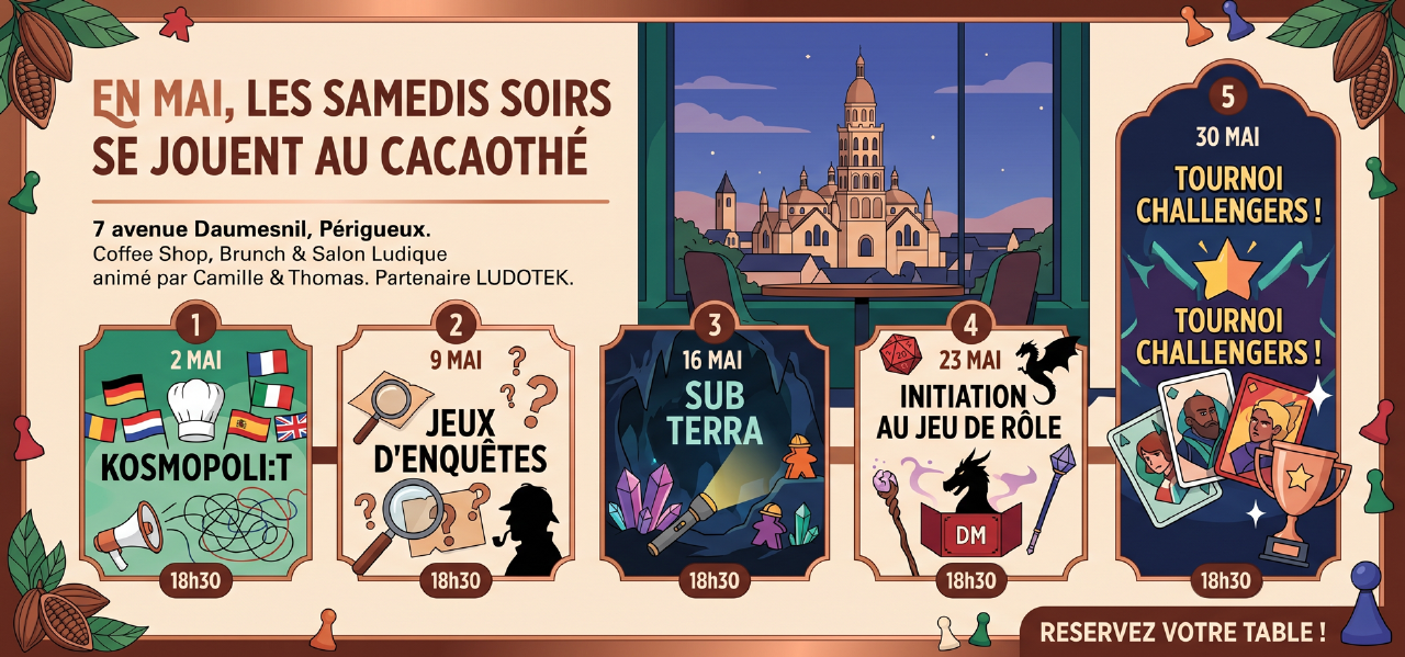 Soirées jeux Cacaothé